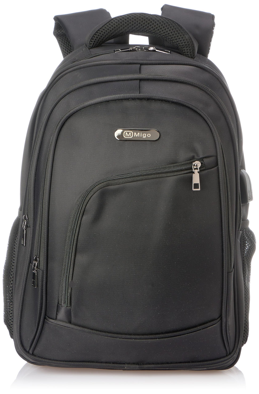 Migo Modern Laptop School Backpack 18", Large, Black