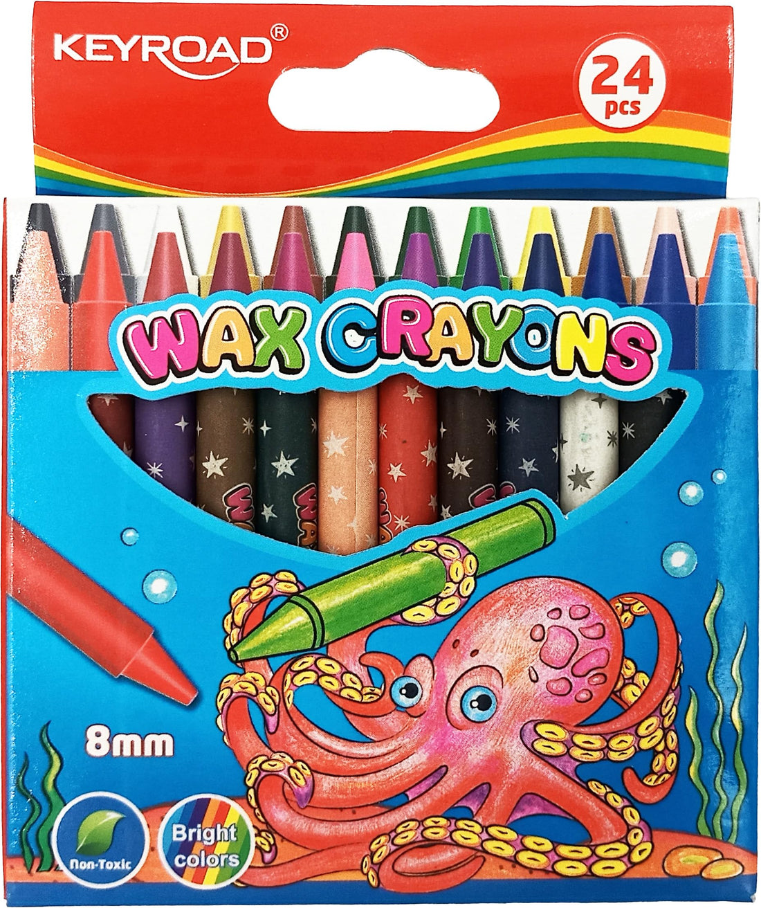 Keyroad Wax Crayons 24 Colors – Model KR971558