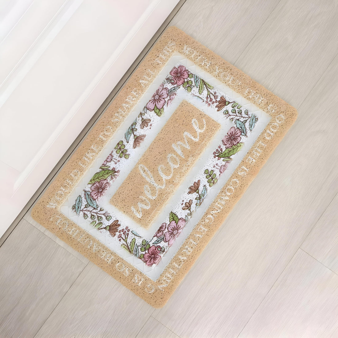 Heavy Duty Doormat - Anti-slip PVC coil mat with dust-trapping surface, waterproof and easy to clean, ideal for high-traffic areas like home entrances and living rooms; 60x40 cm (Option 1)