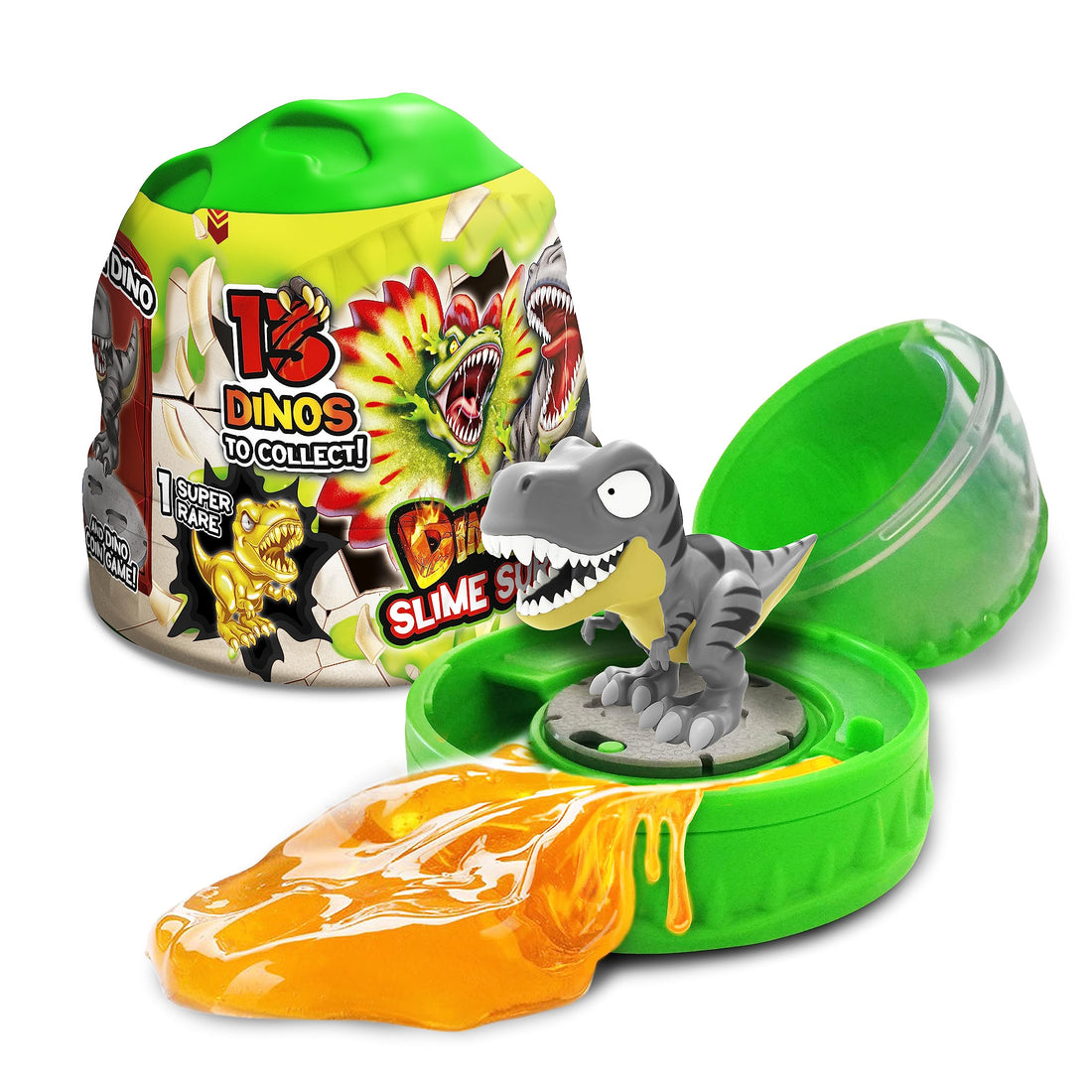 CRAZE Magic Slime Dino – Children's Slime Capsule with Dinosaur Toy Inside – Slime Kit 120 ml Dinosaur Figurine, No Residue, Easy to Clean