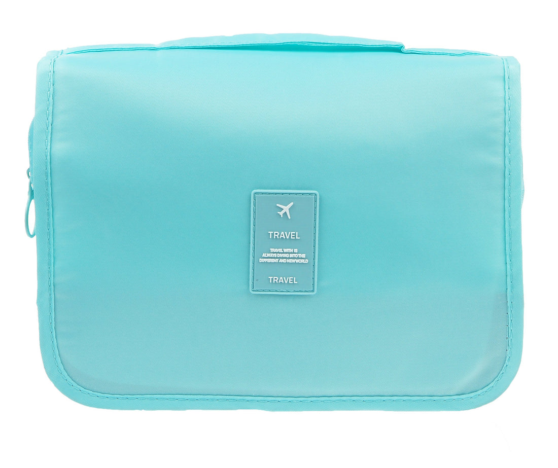 TxoLIFE Cosmetic Makeup Bag Case Hanging Toiletry Bag Travel Organizer Travel Kit for Women Men Sky Blue