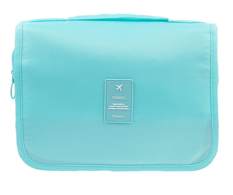 TxoLIFE Cosmetic Makeup Bag Case Hanging Toiletry Bag Travel Organizer Travel Kit for Women Men Sky Blue