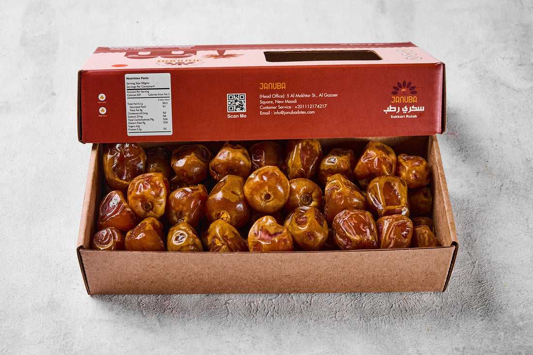 Januba Dates Sukkari Rutab Premium (500 gm) - جنوبة تمر سكرى رطب ممتاز