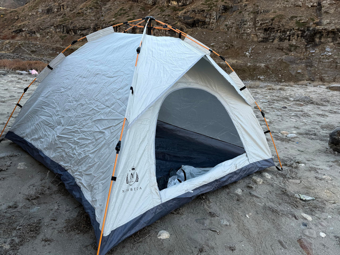 Premium Camping Automatic Tent 3-4 Person Gobble Tent | Ideal for 4 Persons | 2 Minutes Easy Setup | Ideal for Picnic, Hiking, Trekking | Waterproof and Windproof |Superior Air Ventilation