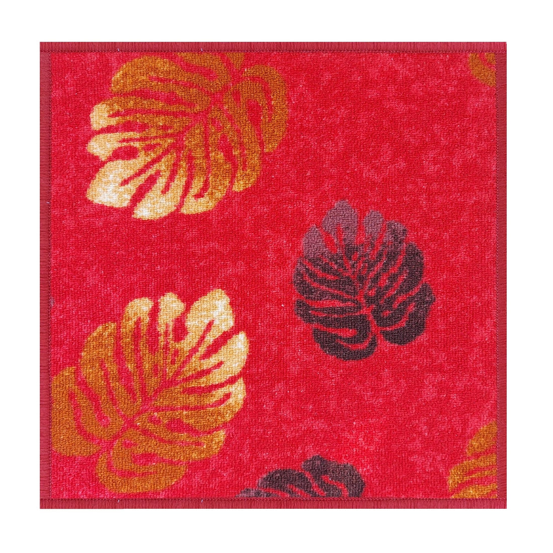 Mac Carpet Square Shape Door Mat - (50cm x 50cm) -Red