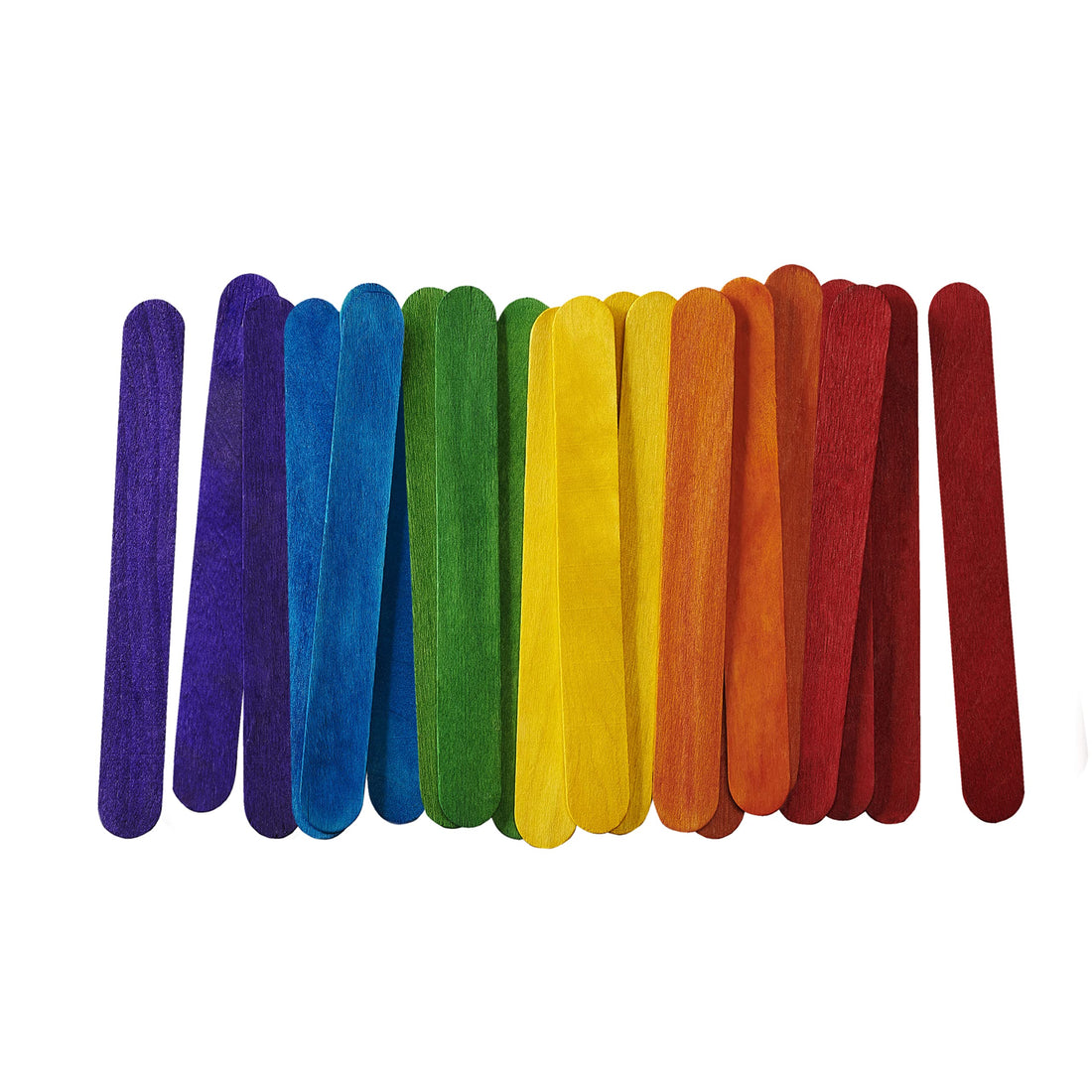 Comfy Package Colored Popsicle Sticks for Crafts - [100 Count] 6 Inch Jumbo Multi-Purpose Wooden Sticks