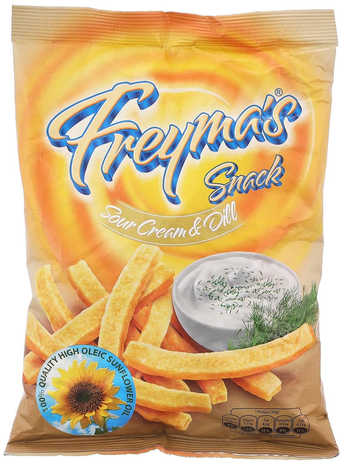 Freyma's Potato Snack, Sour Cream & Dill, 75g