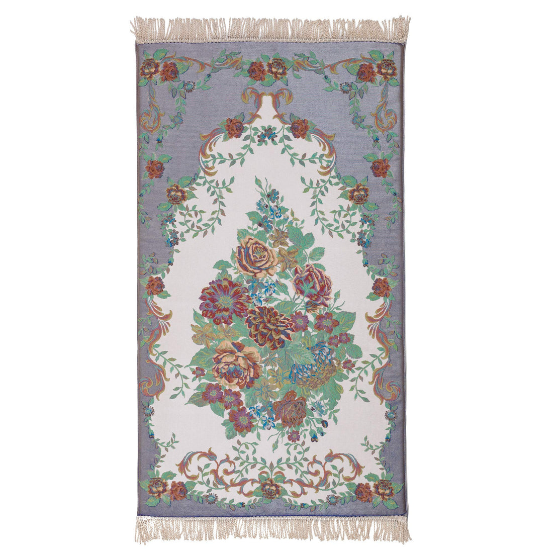 Memory Foam Area Rug & Runners (Prayer Rug) (Gray-Patterned)