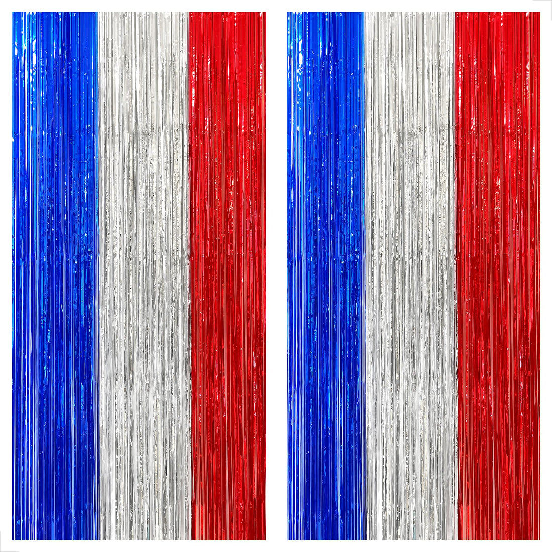 KatchOn Metallic Foil Curtains With 4 Packs For Party 8x6.4 Feet - Multi Color