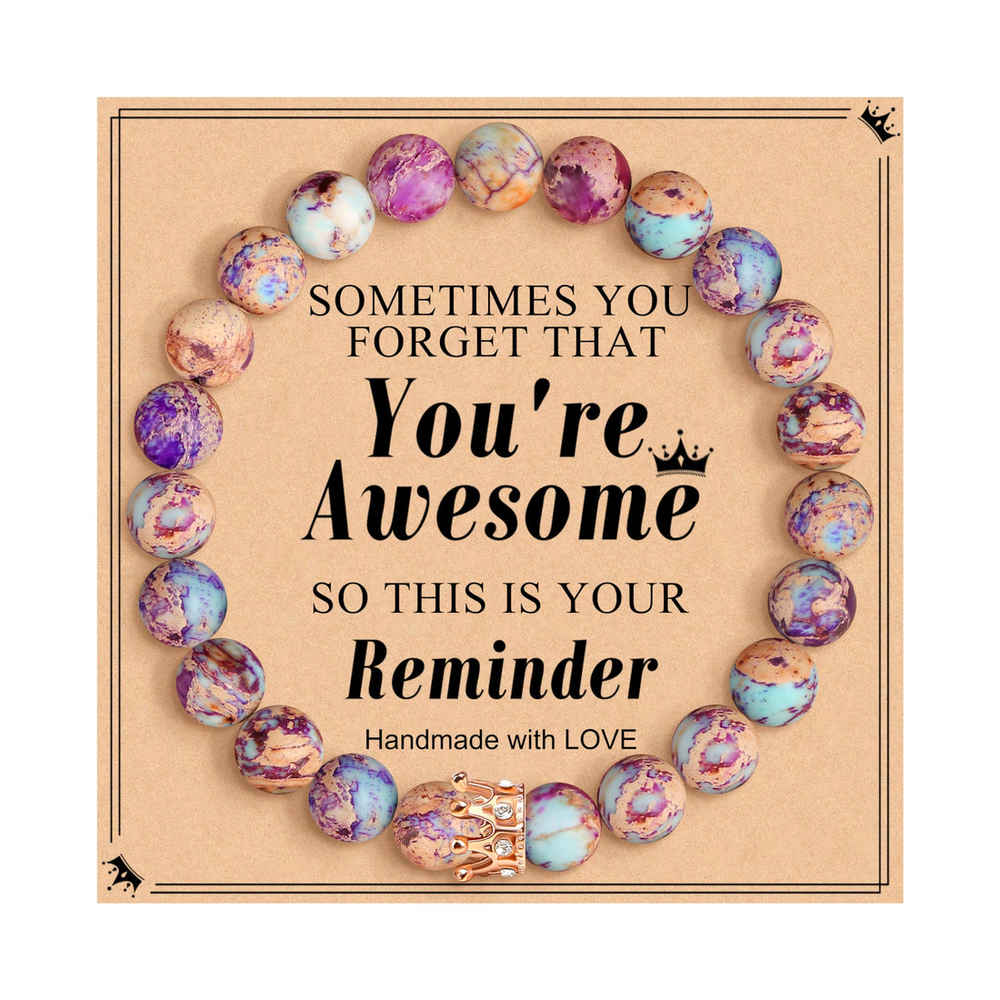 Woman Birthday Gifts Idea Friendship Gifts For Women Best Friends Besties Aunt Female Mom Daughter Granddaughter Gf Anniversary Christmas Valentines Day Graduation Healing Stone Crown Gifts For Her