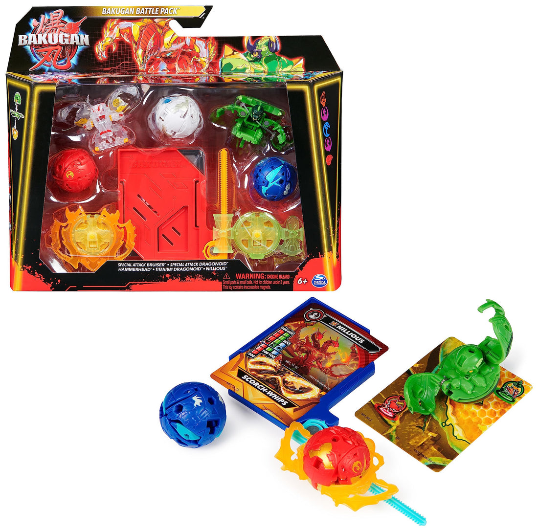 BAKUGAN 3.0 Battle Pack with 5 Balls, Customisable Action Figures with Character Cards for Collecting, Various Variations, for Children from 6 Years