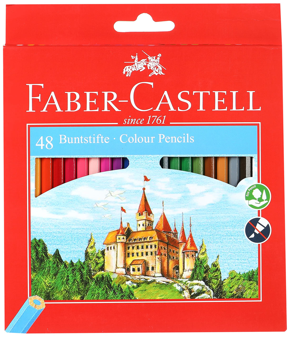 Faber-Castell 48-Piece Long Turkish Wooden Colored Pencils Set